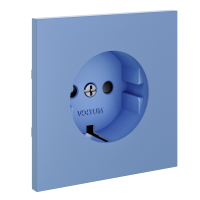 Накладка для розетки с заземлением и защитными шторками Voltum S70 (деним) VLS000715