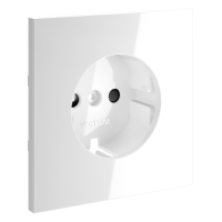 Накладка для розетки с заземлением и защитными шторками Voltum S70 (белый глянцевый) VLS000701