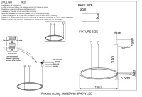 Люстра подвесная светодиодная Crystal Lux MANZANA SP40W LED BLACK