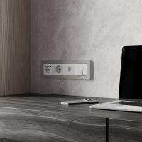 Рамка на 4 поста Werkel Split дымчатый/белый, soft-touch W0043067 a067264