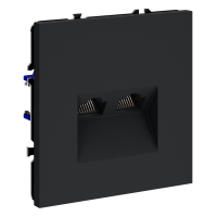 Розетка компьютерная встраиваемая VOLTUM S70 двойная RJ45+RJ45 кат.6, (графит) VLS060207