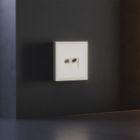 Накладка для розетки TV+RJ45 кат. 6 Voltum S70 (хлопок) VLS002713