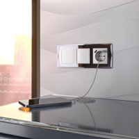 Умный сенсорный выключатель одноклавишный Werkel белый W4513001