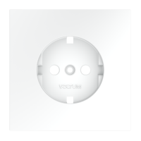 Накладка для розетки с заземлением Voltum S70 (белый матовый) VLS000602