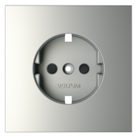 Накладка для розетки с заземлением и защитными шторками Voltum S70 (сталь) VLS000705