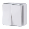 Выключатель двухклавишный белый Werkel Gallant W5020001 4690389164118 a051592