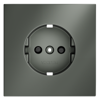 Накладка для розетки с заземлением и защитными шторками Voltum S70 (титан) VLS000706