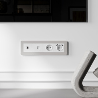 Рамка на 4 поста Werkel Split дымчатый/белый, soft-touch W0043067 a067264