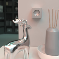 Розетка с заземлением серебряная Werkel Gallant W5071006 4690389167157 a052773