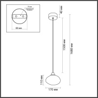 Светильник подвесной светодиодный Odeon Light MELA 7044/4L Светильник подвесной светодиодный Odeon Light MELA 7044/4L