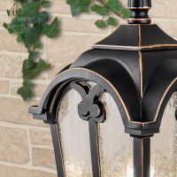 Уличный настенный светильник Elektrostandard Mira U черное золото a025300