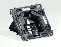 Механизм электрической розетки 2USB С+C 20W быстрая зарядка с заземлением на винтовых зажимах 16A-250V Ambrella Volt VM VM165