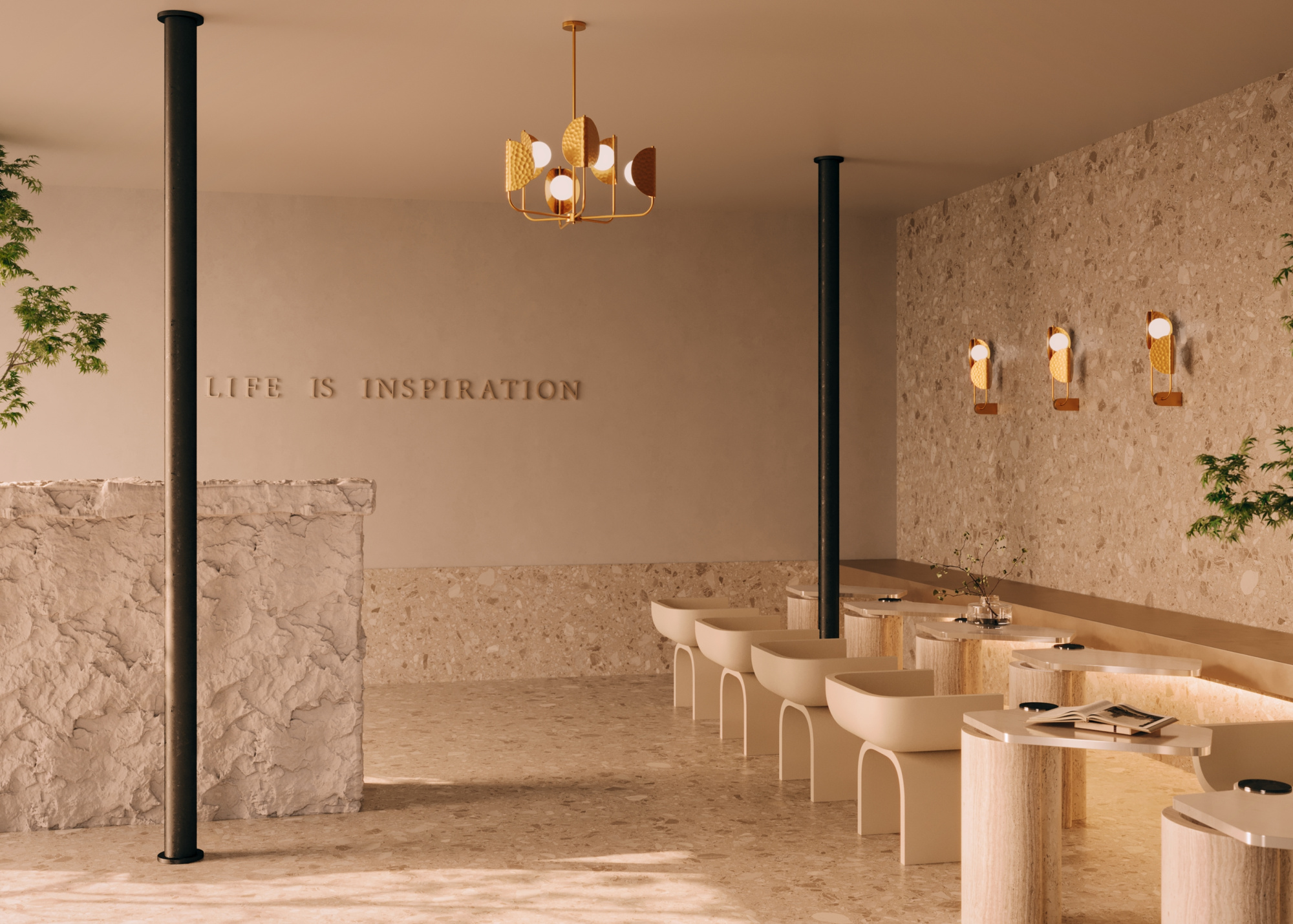 Люстра на штанге Maytoni Tropic MOD164PL-06BS