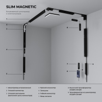 Коннектор угловой внутренний для встраиваемого шинопровода магнитного Elektrostandard Slim Magnetic 85093/00 a061240