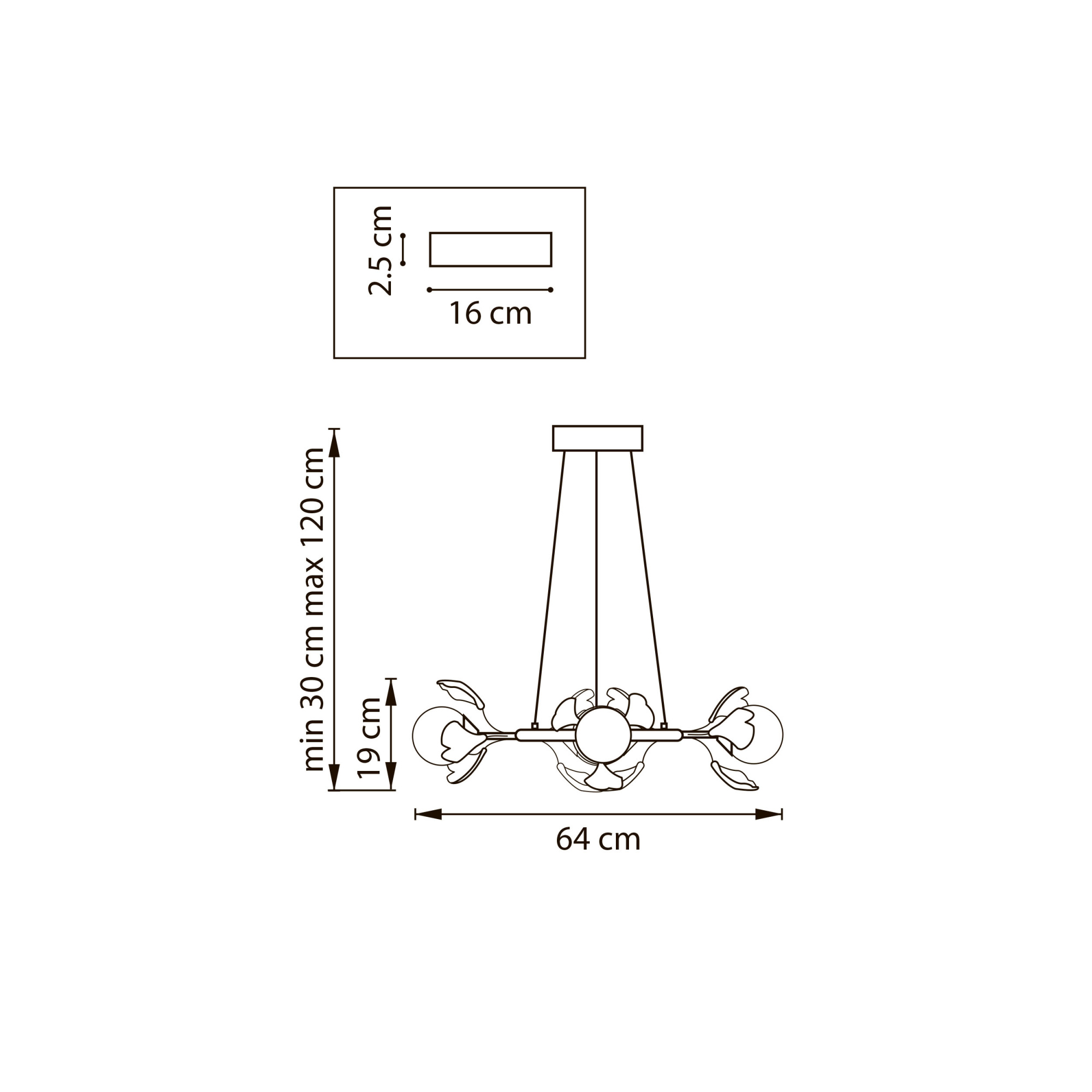 Люстра подвесная Lightstar Ceramo BW 799067