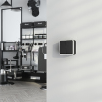 Выключатель двухклавишный влагозащищенный Werkel Gallant (черный с серебром) W5020234 a051156