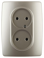 Розетка ЭРА 12 2x2P 16A 250V 12-2107-04 Б0031241