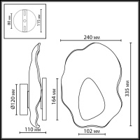 Светильник настенный светодиодный Odeon Light CORALLA 5461/12WLB Светильник настенный светодиодный Odeon Light CORALLA 5461/12WLB