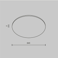 Стекло для встраиваемого светильника Maytoni Dip Glass001-D45