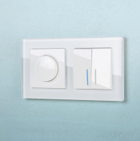 Выключатель двухклавишный проходной с подсветкой белый Werkel W1122101 4690389155222 a051112