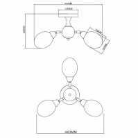 Потолочная люстра Rivoli Beat 9010-305 Б0044463