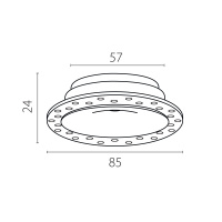 Рамка скрытого монтажа вогнутая д/светильников 0741х6 Lightstar Spira 074106-01