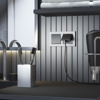 Выключатель одноклавишный черный Werkel Hammer W1210008 4690389161971 a052054