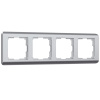 Рамка на 4 поста серебряная Werkel Stream W0042106 4690389162466 a051275
