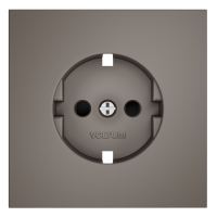 Накладка для розетки с заземлением и защитными шторками Voltum S70 (капучино) VLS000714