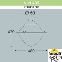 Уличный светильник на столб FUMAGALLI VIVI V50.000.000.LXH27