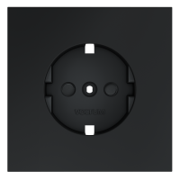 Накладка для розетки с заземлением и защитными шторками Voltum S70 (графит) VLS000707