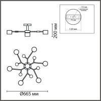Люстра потолочная Lumion RONDO 8195/7C