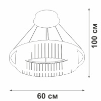 Люстра хрустальная светодиодная Vitaluce V5401-1/1S