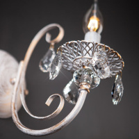 Бра Eurosvet Alda 3305/1 белый с золотом/прозрачный хрусталь Strotskis 00000063413