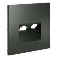 Накладка для розетки TV+RJ45 кат. 6 Voltum S70 (титан) VLS002706