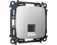Комплект механизма компьютерной розетки RJ-45 (8P8C) CAT6A экранированной с защитной шторкой Ambrella Volt Omega MO412005