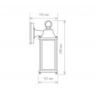Уличный настенный светильник Elektrostandard Brick GL 1008D черный a038438