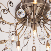 Потолочная люстра Eurosvet Vita 10042/12 античная бронза/прозрачный хрусталь 00000076379