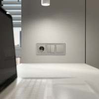 Выключатель одноклавишный дымчатый Werkel W1210004 a069447