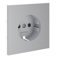 Накладка для розетки с заземлением и защитными шторками Voltum S70 (серый) VLS000716