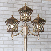 Уличный светильник Elektrostandard Cassiopeya F/3 черное золото a025298