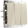 Выключатель трехклавишный слоновая кость Werkel W1130003 4690389155666 a051488