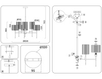 Люстра на штанге Ambrella light LH72381