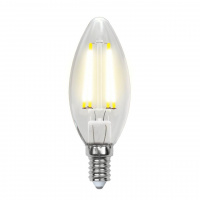 Лампа светодиодная филаментная Uniel E14 6W 3000K прозрачная LED-C35-6W/WW/E14/CL GLA01TR UL-00002196