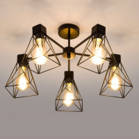 Потолочная люстра Eurosvet Trappola 70107/5 черный a044747