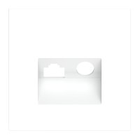 Накладка для розетки TV+RJ45 кат. 6 Voltum S70 (белый матовый) VLS002702