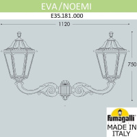 Уличный настенный светильник FUMAGALLI EVA/NOEMI E35.181.000.AXH27