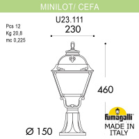 Ландшафтный светильник FUMAGALLI MINILOT/CEFA U23.111.000.WXF1R