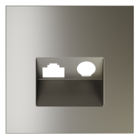 Накладка для розетки TV+RJ45 кат. 6 Voltum S70 (шелк) VLS002704