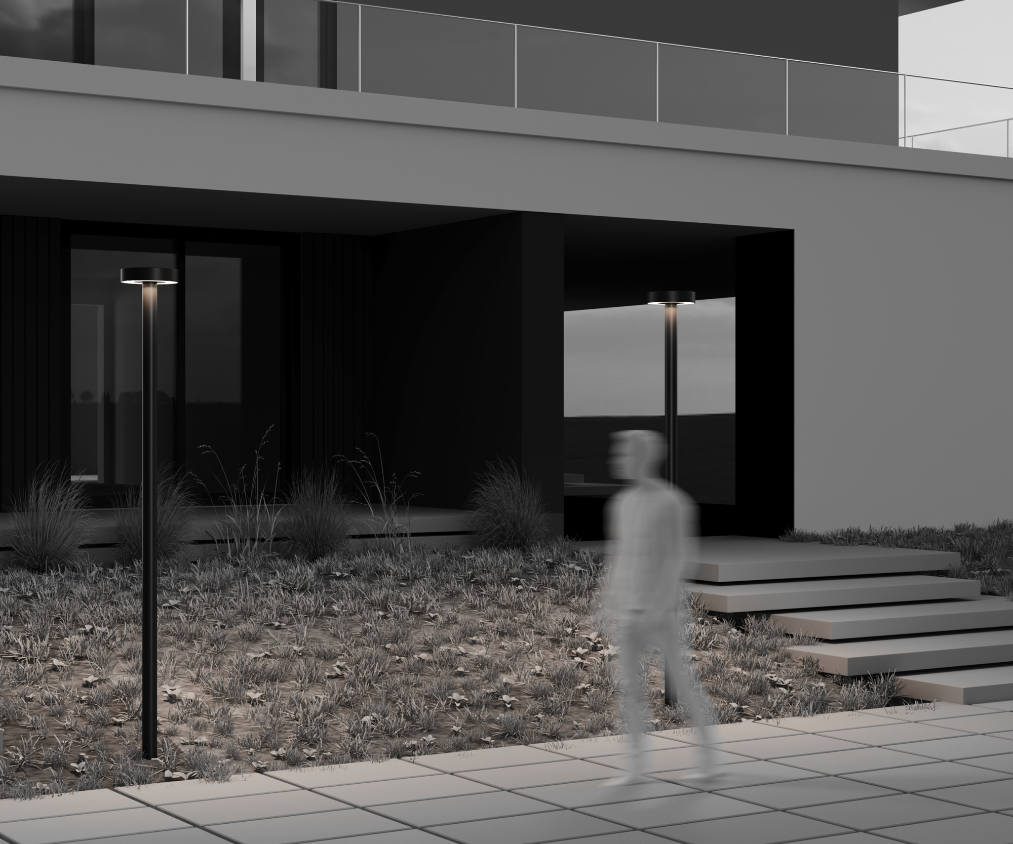 Уличный ландшафтный светодиодный светильник Maytoni Nail O529FL-L30B3K